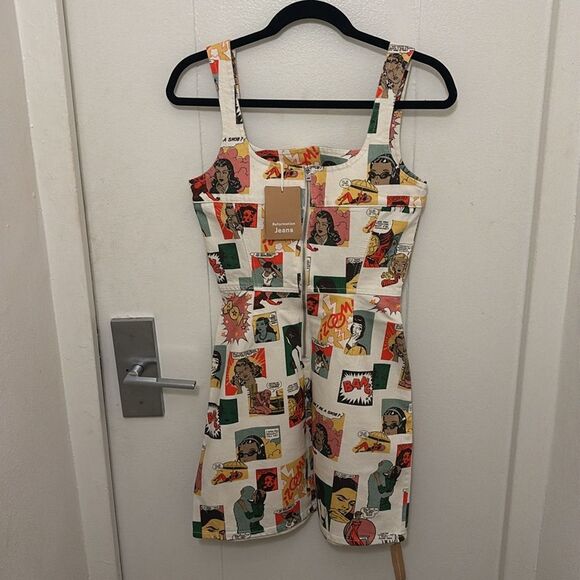 Reformation Davies Bustier Denim Mini Dress Comic Size 4 - Picture 6 of 10